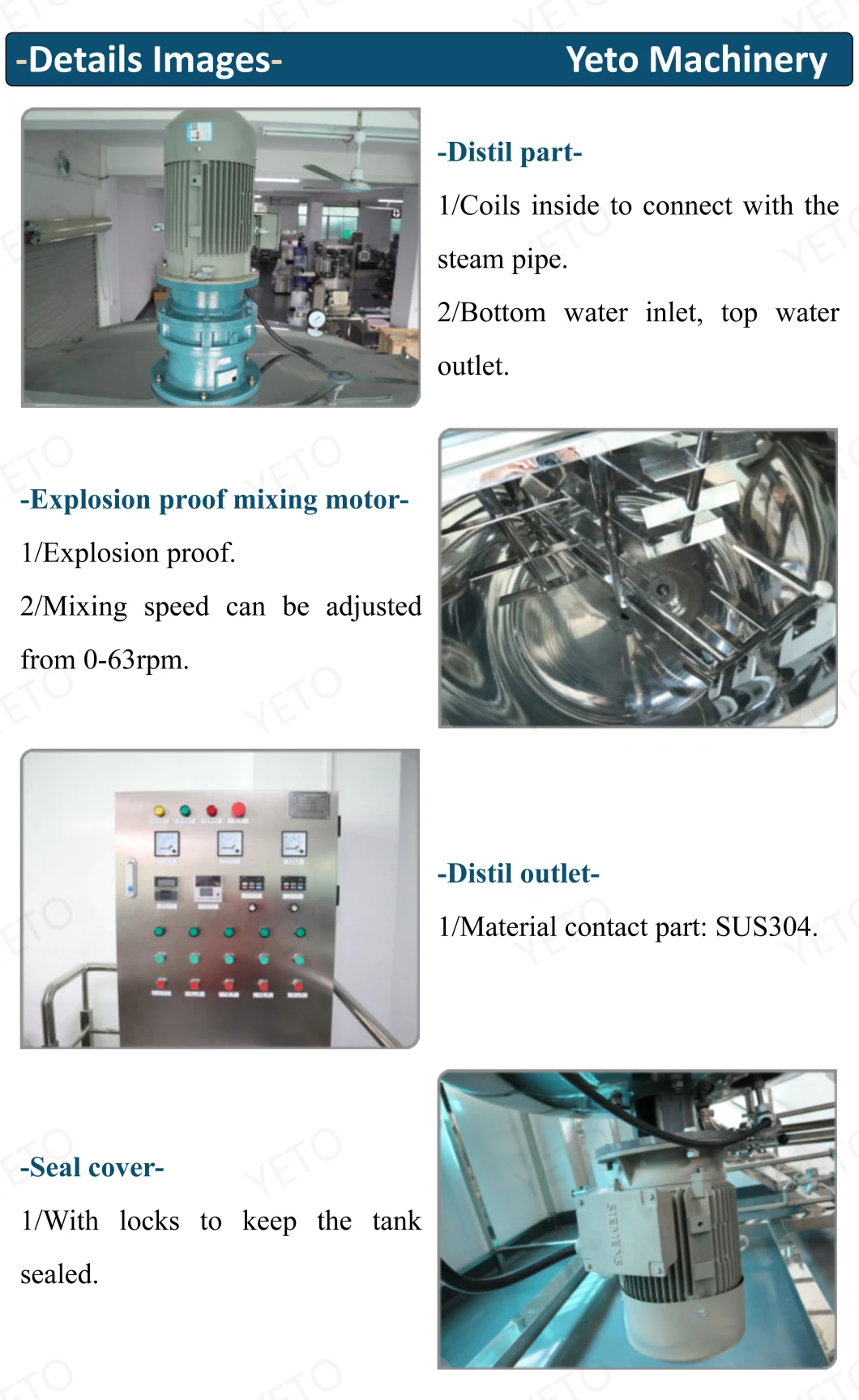 Industrial Chemical Jacketed Heating Cooling Mixer Tank with Agitator Liquid Mixing Tank Mixing Equipment Hand Sanitizer Making Machine